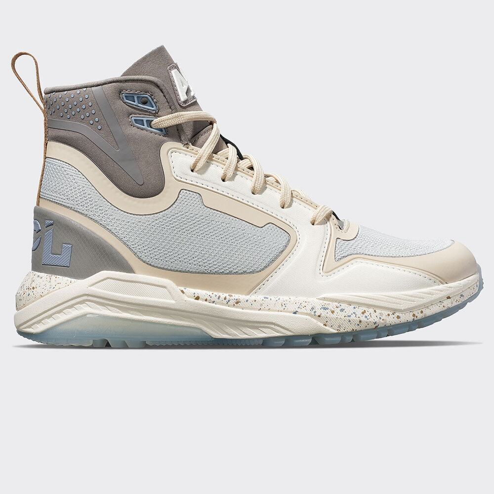APL NIB Techloom Defender High Tops Gray Tundra Ivory Size 7.5